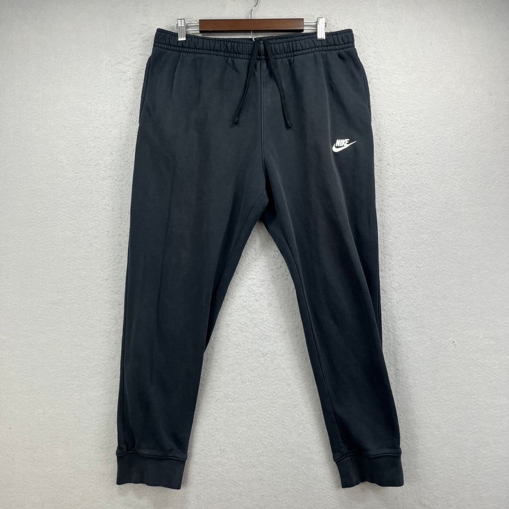 Nike Sportswear Club Fleece Pants Mens XL Black Jogger Tapered Leg Athleisure